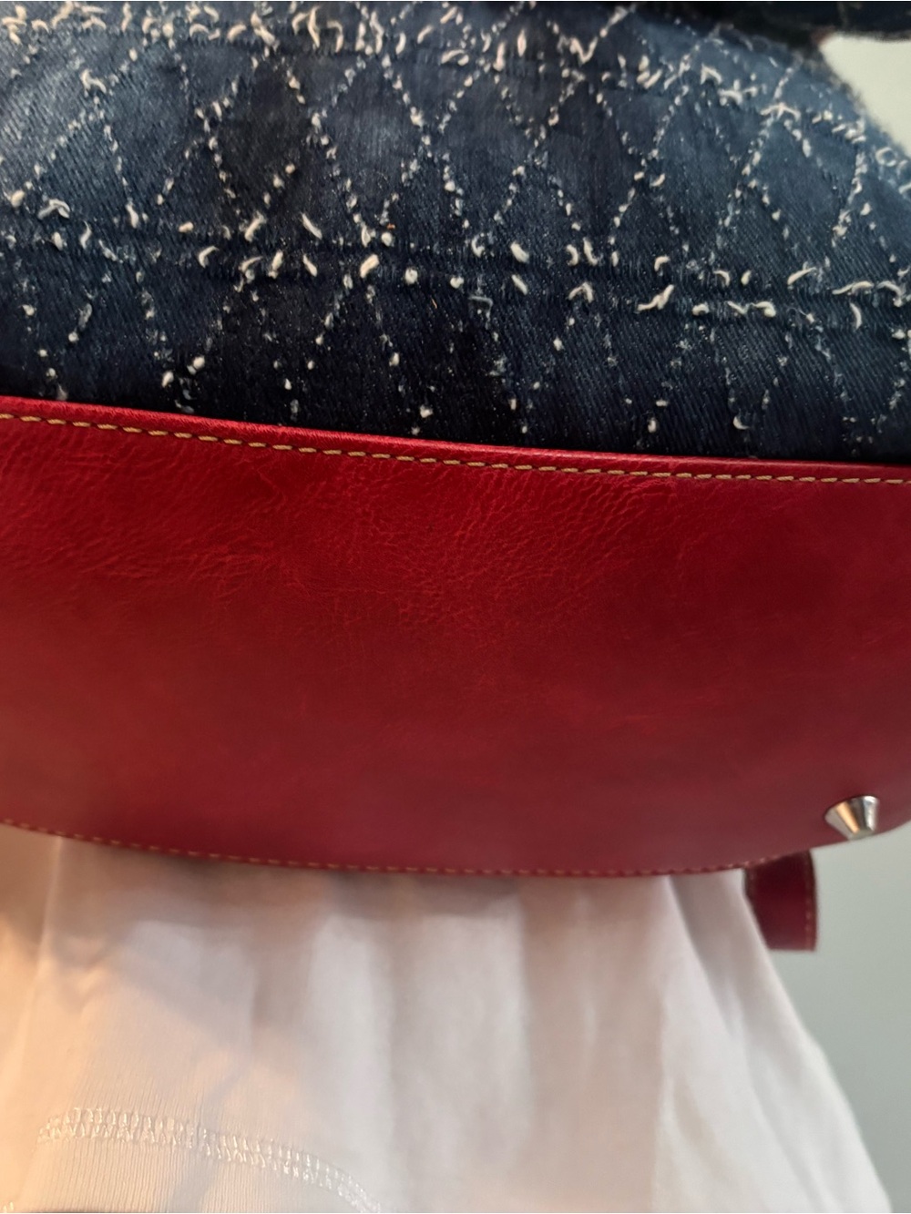 Montana West 4th of July Colors Navy Embroidered Backpack with Red Trim - Picture 5 of 6